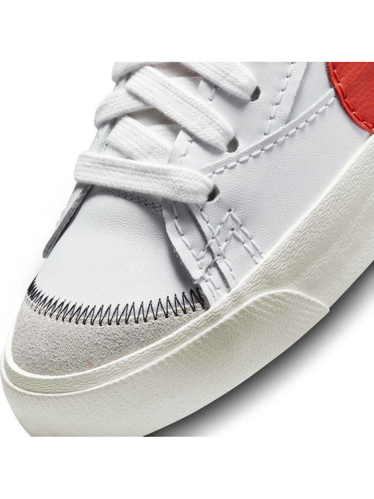 Blazer Mid '77 Jumbo Ανδρικά Μποτάκια White / Rattan / Habanero Red