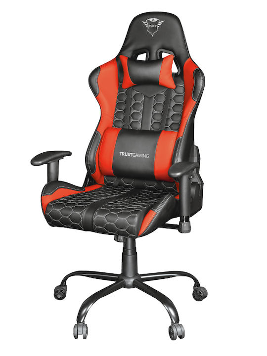 Trust GXT 708 Resto Καρέκλα Gaming Δερματίνης με Ρυθμιζόμενα Μπράτσα Κόκκινη