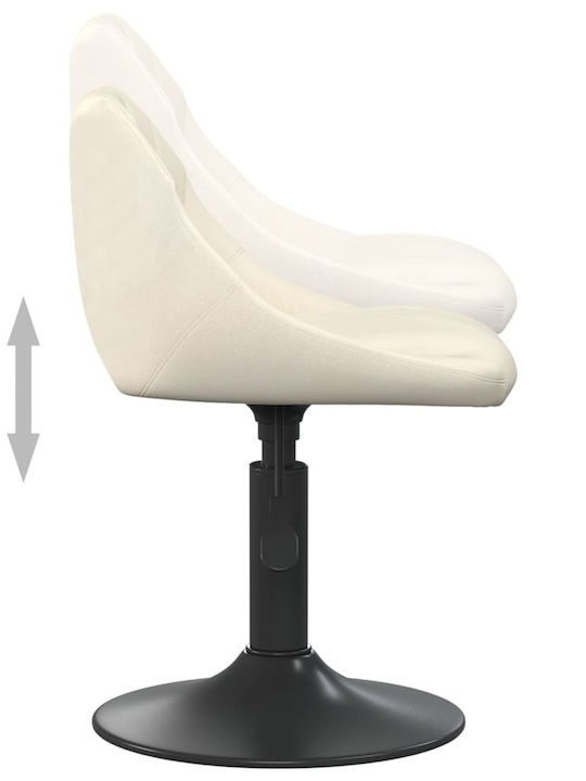 Swivel Visitor Chair Κρεμ 46x44x62.5cm