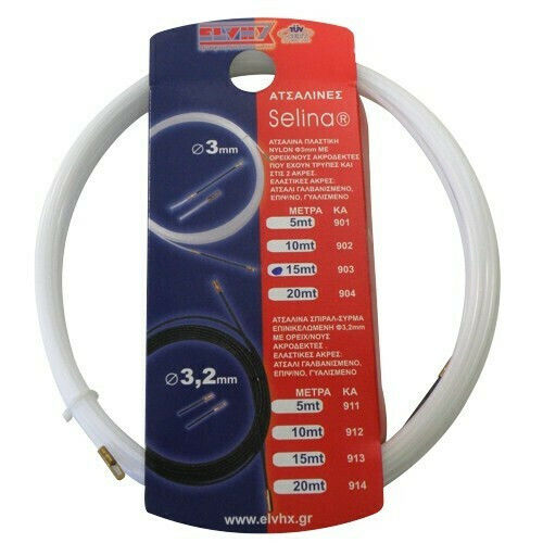 Elvhx Plastic Electrician Fish Tape Lungime 15m cu Diametru 3mm