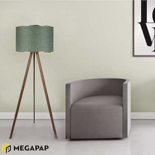 Megapap Rosling Lampa de podea Î140xL38cm. cu Soclu pentru Bec E27 Verde