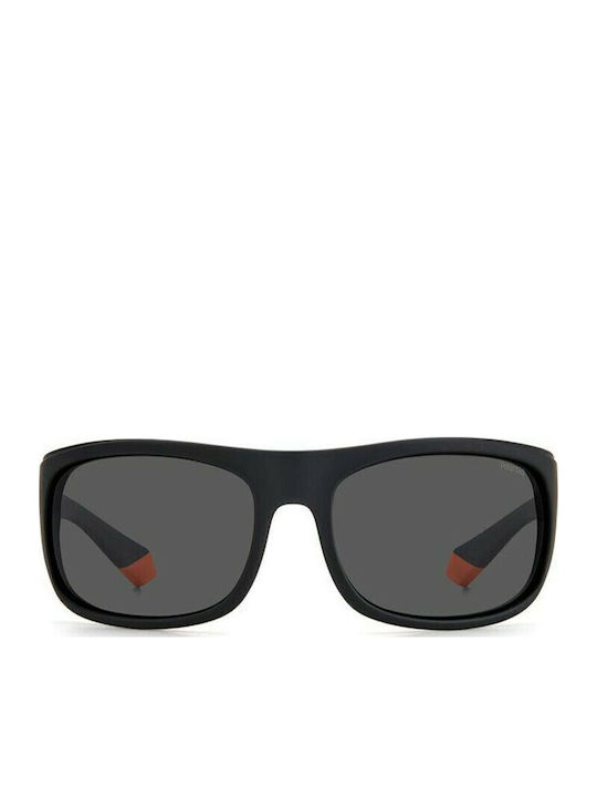 Polaroid Men's Sunglasses with Black Plastic Frame and Black Polarized Lens PLD2125/S 8LZ/M9