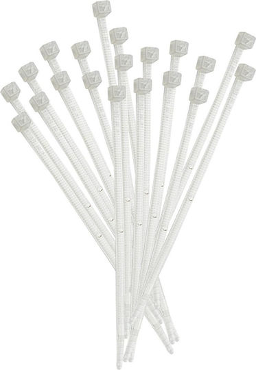 Elematic Cable Ties Plastic 450mm x 7.5mm in White Colour (100 pcs) (5229E)