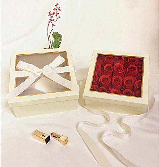 JK Home Decoration Paper Box for Gift White 25.5x12.5x12.5cm. 2pcs