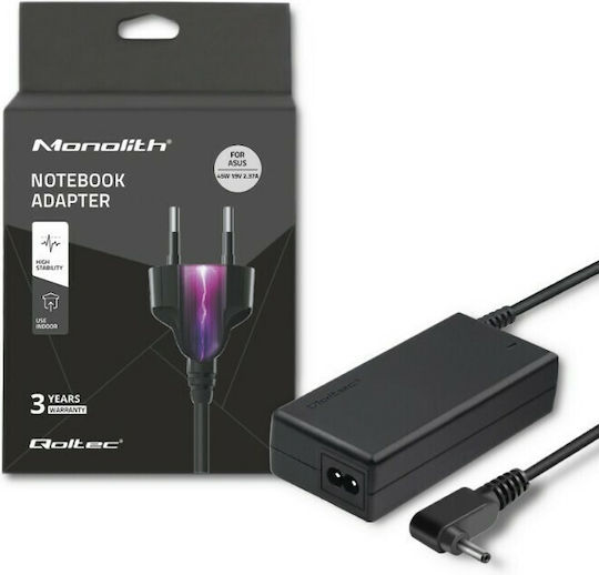Qoltec Laptop Charger 45W 19V 2.37A for Asus without Power Cord