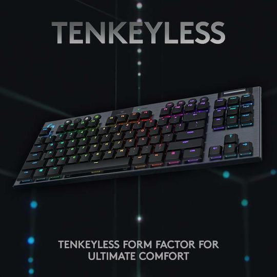 Logitech G915 TKL Wireless Gaming Mechanical Keyboard Tenkeyless with GL Clicky switches and RGB lighting (English US)