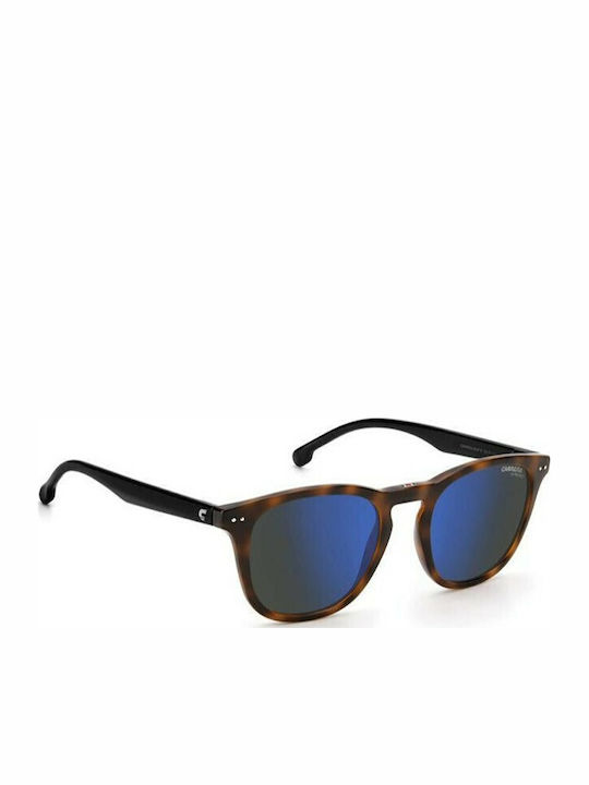 Carrera Men's Sunglasses with Brown Tartaruga Horn-Rimmed Frame and Grey Lenses
