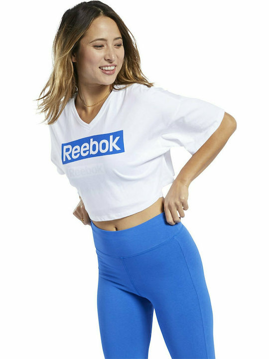 Reebok Essentials Linear Logo Training Γυναικείο Μακρύ Κολάν Μπλε