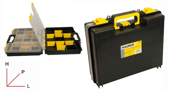 Maurer Tool Compartment Organiser Adjustable Black 38x33x12cm