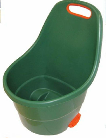 Cărucior de Grădină Transport bușteni din plastic Cu două roți 60lt 49x45x85cm.