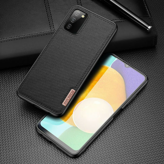 Dux Ducis Fino Umschlag Rückseite Kunststoff / Stoff Schwarz (Galaxy A03s)