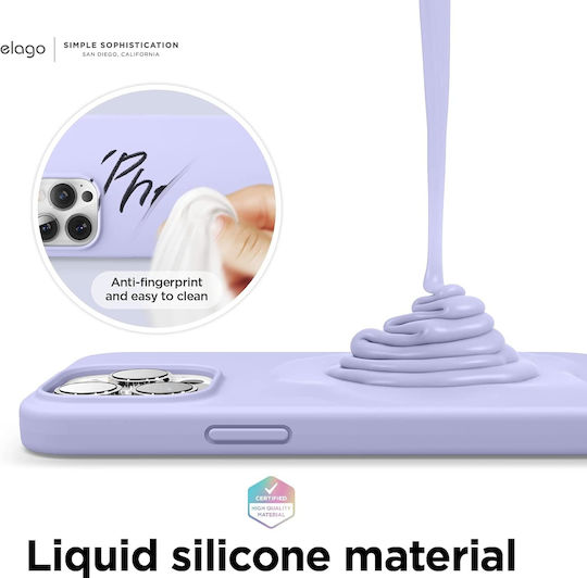 Elago Soft Umschlag Rückseite Silikon 0.2mm Lila (iPhone 13 Pro Max)