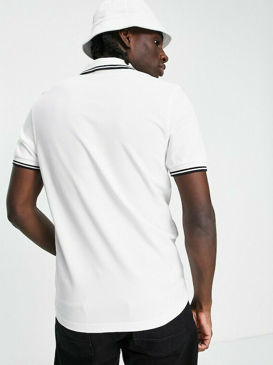 Fred Perry Ανδρικό T-shirt Κοντομάνικο Polo Λευκό