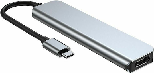 Tech-Protect V4-HUB v4 Hub 3 Ports USB 3.0 with USB-C Connection Gray