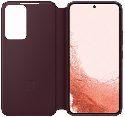 Samsung S-View Flip Cover Plastic Book Burgundy (Galaxy S22 5G)