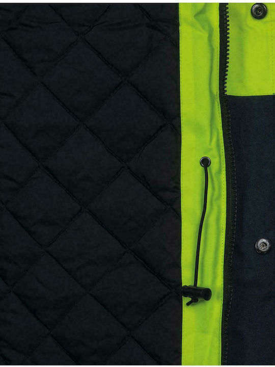 STOP Olympus Work Jacket Reflective Cold with Detachable Hood Yellow