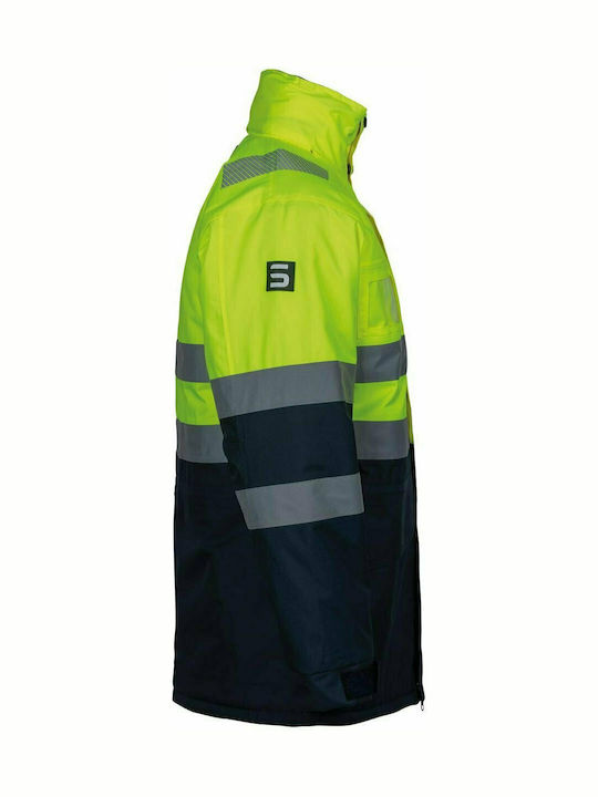 STOP Olympus Work Jacket Reflective Cold with Detachable Hood Yellow