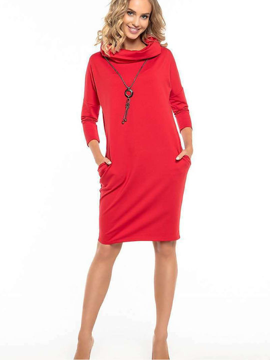 Tessita Midi Dress Red