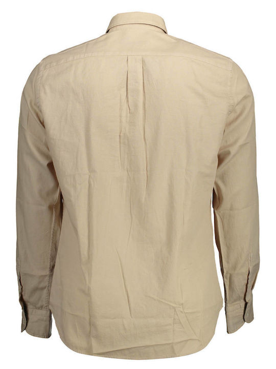 Harmont & Blaine Men's Shirt Long Sleeve Beige