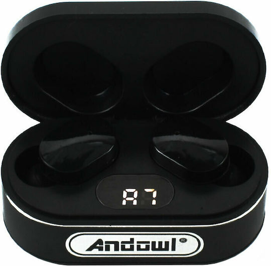 Andowl Q-E7S In-ear Bluetooth Handsfree Earphones with Charging Case Black