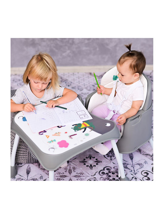 Lorelli Trick Baby Highchair 3 in 1 With Adjustable Height Gray