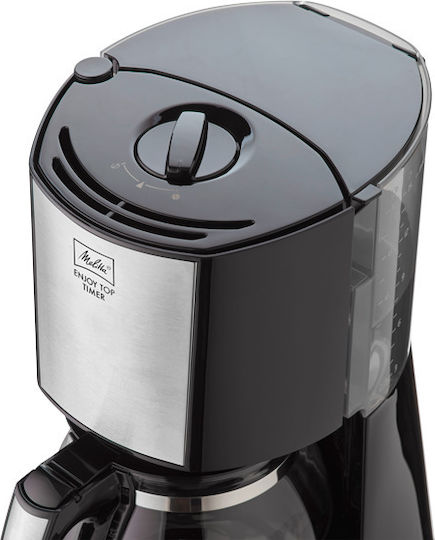 Melitta Enjoy Top Timer Προγραμματιζόμενη Καφετιέρα Φίλτρου 1000W Black
