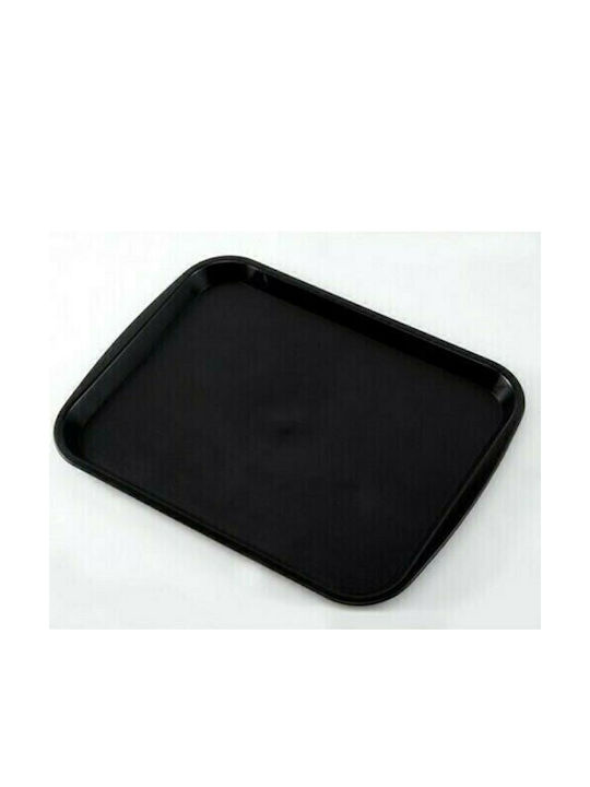 Novatex Plastic Rectangular Serving Tray Non-slip in Black Color 43x31cm 04-261 1pcs
