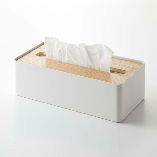 Yamazaki Suport pentru șervețele Metalică Albă 26x13x8.2cm 7730 Yamazaki Suport pentru șervețele Metalică Albă 26x13x8.2cm 7730