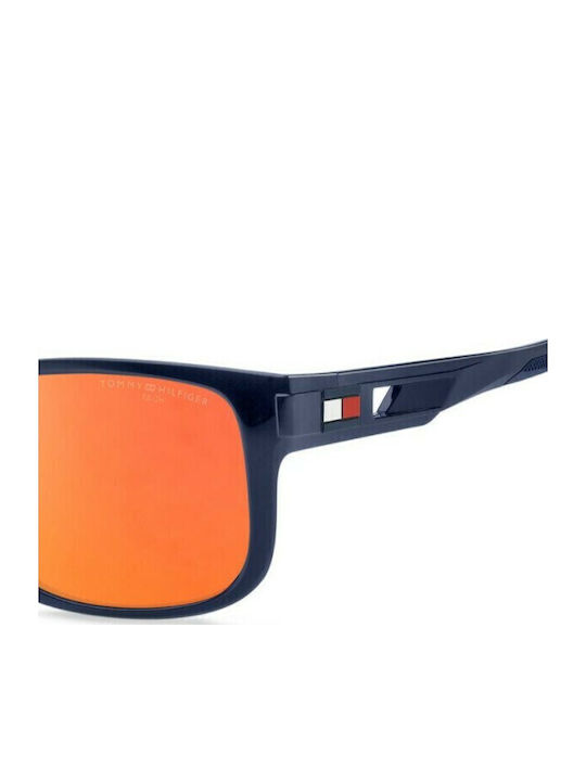 Tommy Hilfiger Unisex Sunglasses with Navy Blue Plastic Frame and Polarized Lens