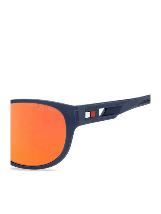 Tommy Hilfiger Men's Sunglasses with Navy Blue Horn-Rimmed Frame and Polarized Lenses