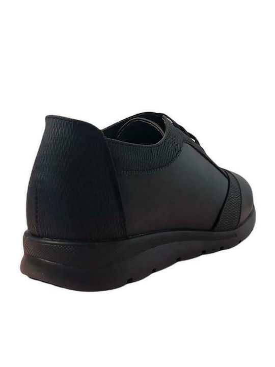 Leder Damen Oxfords in Schwarz Farbe