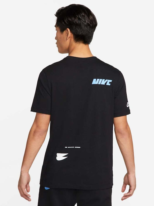 Nike Essentials+ Men's Athletic T-shirt Short Sleeve Black / Blue