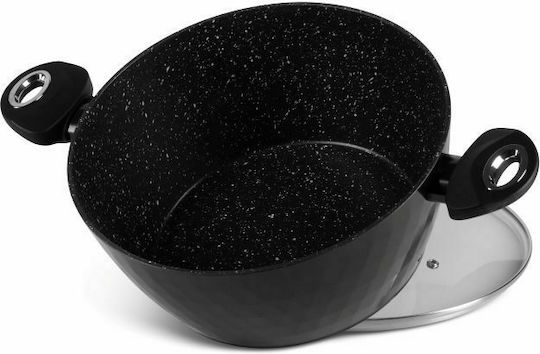 Edenberg Set De Vase De Gătit Din Aluminiu Negre Cu Acoperire Interioară Antiaderent 5 Buc