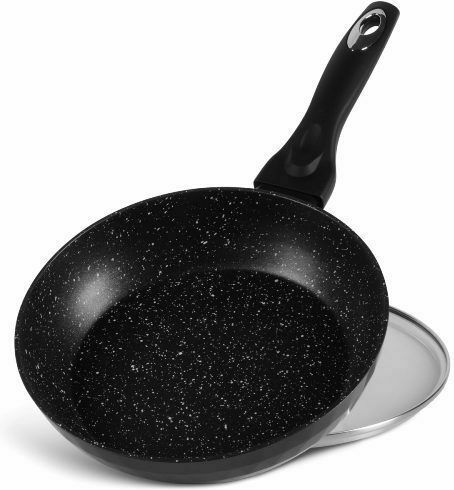 Edenberg Set De Vase De Gătit Din Aluminiu Negre Cu Acoperire Interioară Antiaderent 5 Buc