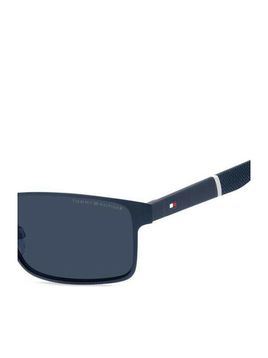 Tommy Hilfiger Men's Sunglasses with Navy Blue Frame and Blue Lens