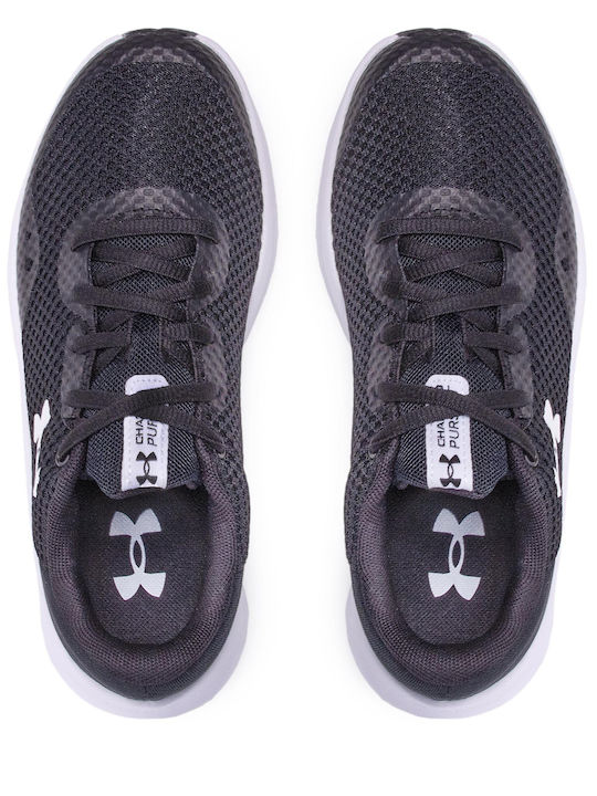 Charged Pursuit 3 Kinder Sportschuhe Laufen mit Schnürsenkeln Schwarz