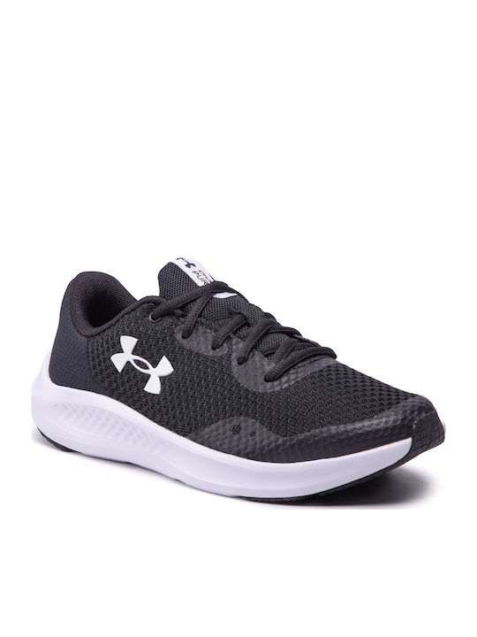Charged Pursuit 3 Kinder Sportschuhe Laufen mit Schnürsenkeln Schwarz
