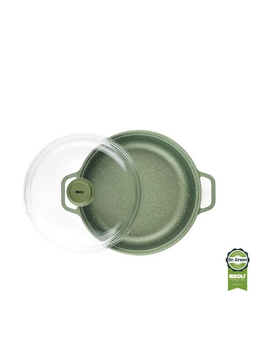 Risoli Dr Green Shallow Pot made of Cast Aluminum 3lt / 28cm