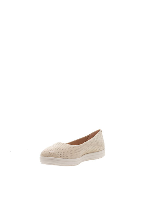 Leather Ballerinas Genova Beige