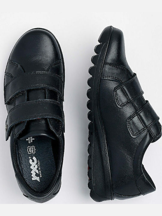 Leather Women's Moccasins in Black Color