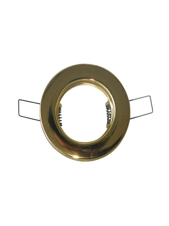 Elvhx Rund Metallisch Rahmen für Spots Gold 8x8cm. 1Stück