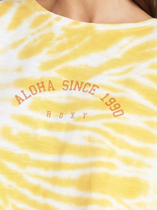 Women's Summer Crop Top Short-sleeved Yellow