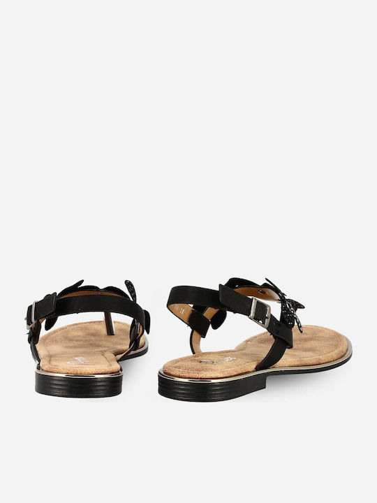 Women's Flat Sandals in Black Color