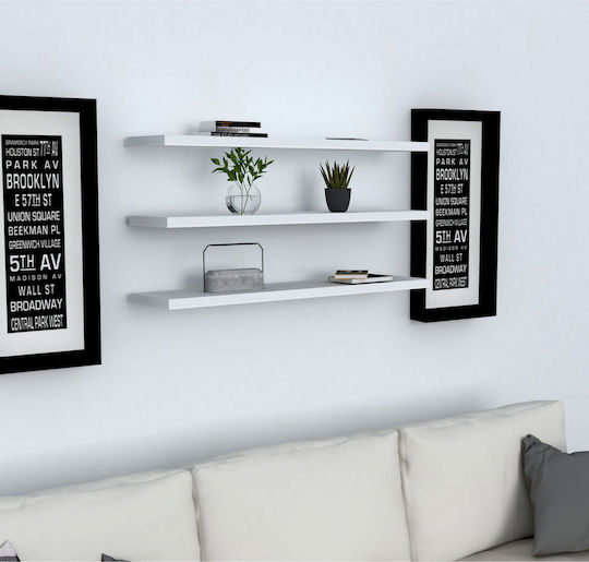 Wall Shelves Boss White (3 Pieces) 60x14.5x1.8cm