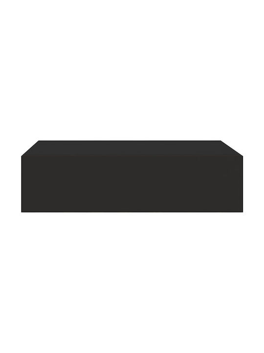 Black Wall Shelves (2 Pieces) 40x23.5x10cm