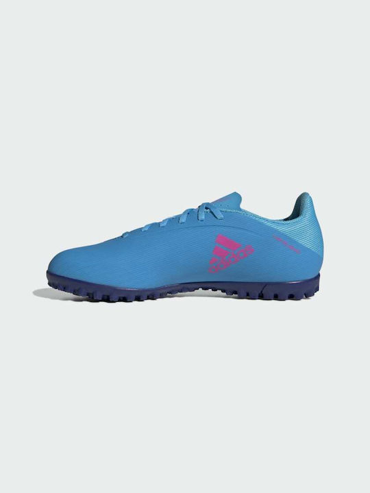 Adidas X Speedflow.4 TF Χαμηλά Ποδοσφαιρικά Παπούτσια με Σχάρα Μπλε