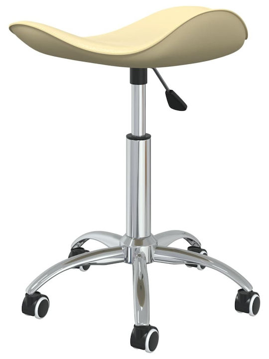 Office Desk Stool Cream 44x44x57cm