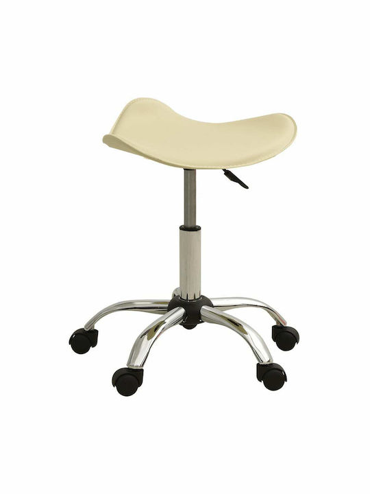 Office Desk Stool Cream 44x44x57cm