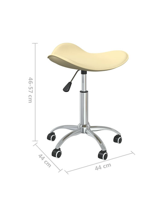 Office Desk Stool Cream 44x44x57cm