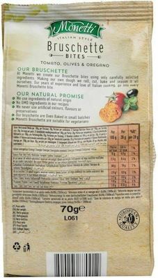 Monetti Crackers Bruschette Tomato & Olive 1x70gr